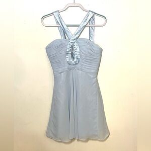 J.J.’s House beautiful taffeta and satin light blue size S party dress. EUC.